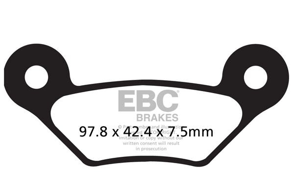 EBC R Series Heavy Duty Sindered Brake Pads for 2010-2015 JOHN DEERE Off-Road Front Rear Sintered Metal Pair