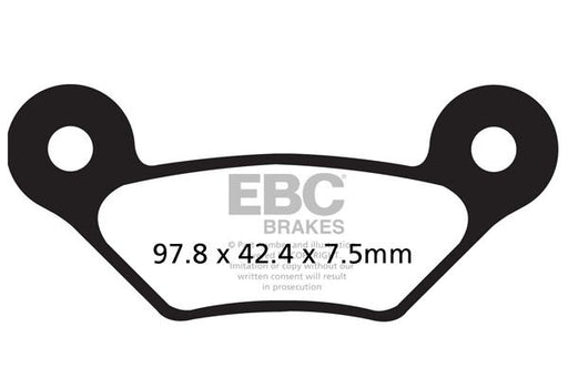 EBC R Series Heavy Duty Sindered Brake Pads for 2010-2015 JOHN DEERE Off-Road Front Rear Sintered Metal Pair