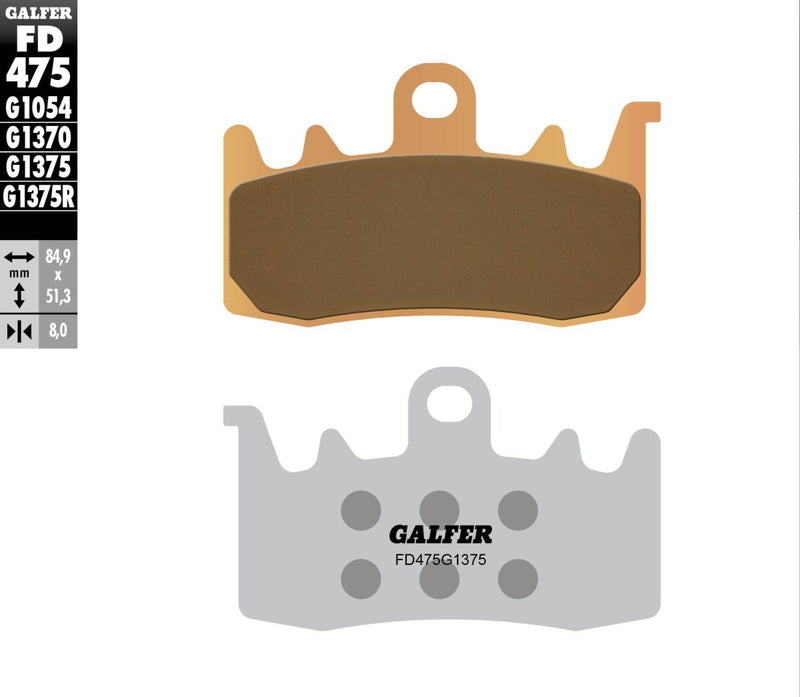 Galfer HH Sintered Brake Pads Street Sintered Metal Set #FD475G1375
