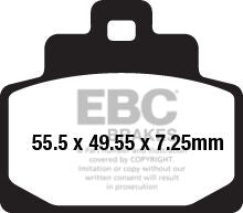 EBC SFA-HH Series Sindered Scooter Brake Pads Street Front Sintered Metal Pair