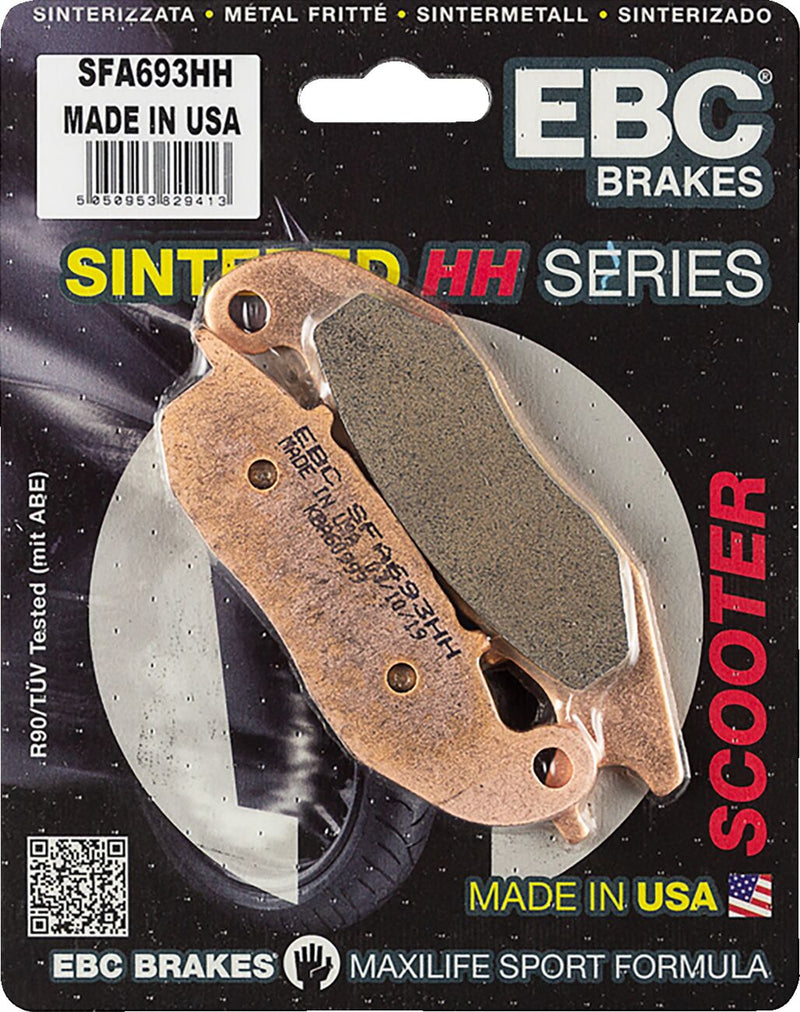 EBC Scooter "SFA" Double-H Sintered Brake Pads SFA-HH Series Front Sintered Metal Copper Alloy Set of 2