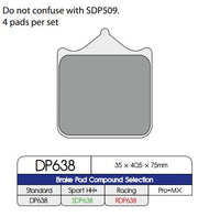 DP Brakes Standard Sintered Metal Brake Pads Multi-Purpose Front Pair