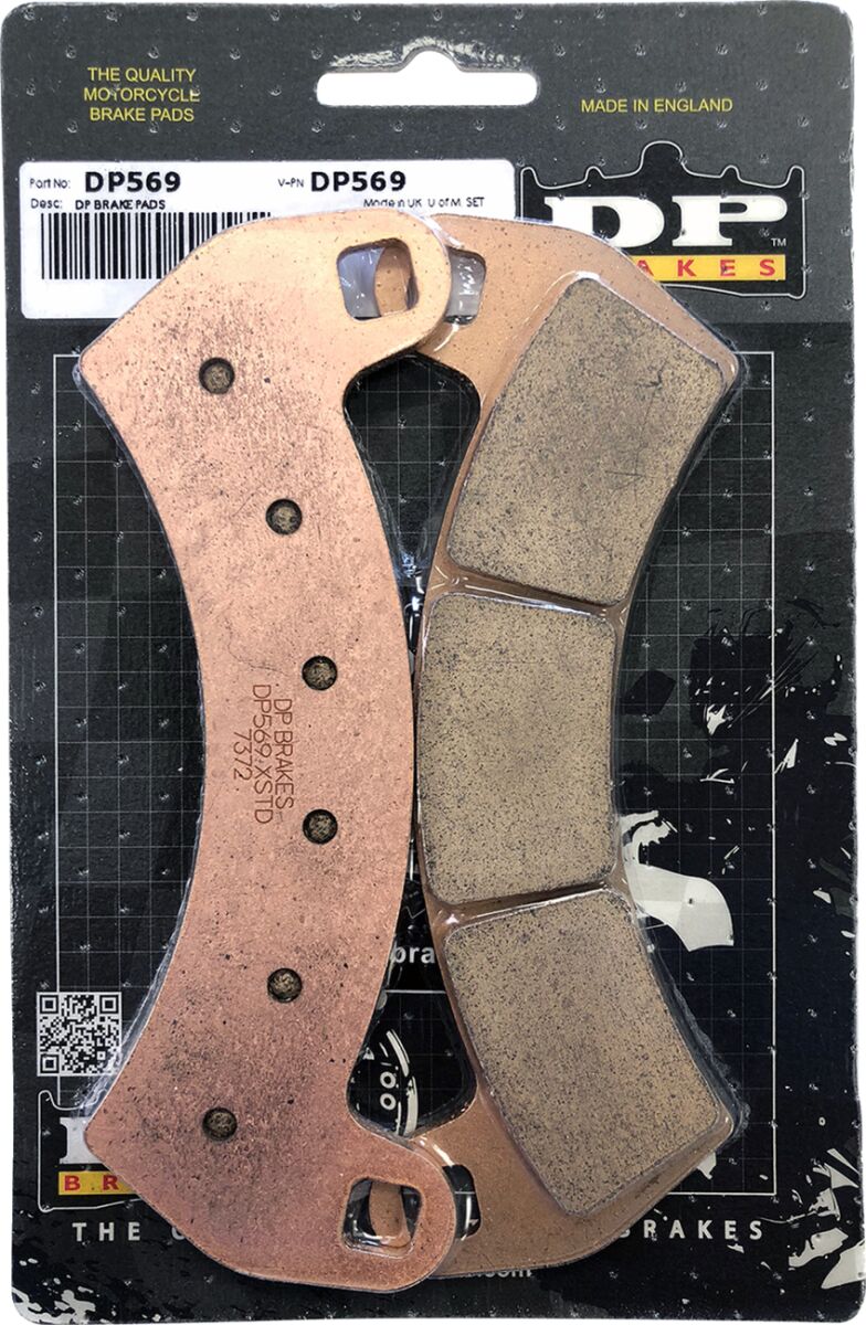 DP Brakes ATV/UTV Sintered Metal Brake Pads for 2016-2024 POLARIS Front Copper Alloy Set of 2 #DP569