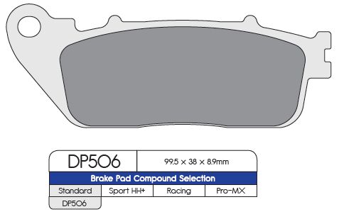 DP Brakes Standard Sintered Metal Brake Pads for 2008-2024 HONDA Multi-Purpose Rear Pair