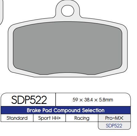 DP Brakes Standard Sintered Metal Brake Pads for 2015-2024 YAMAHA Multi-Purpose Front Pair