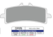 DP Brakes Standard Sintered Metal Brake Pads Multi-Purpose Front Pair #DP978
