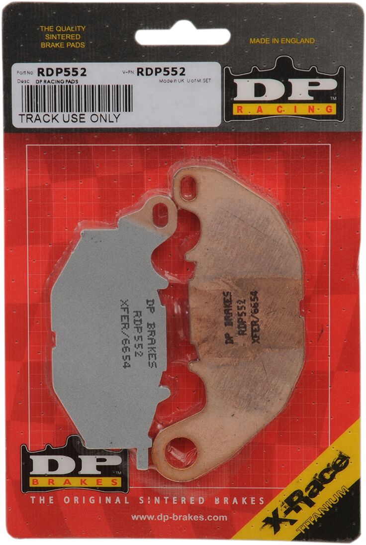 DP Brakes RDP X-Race Titanium Sintered Brake Pads for 2015-2024 YAMAHA RDP Racing Front Sintered Metal Copper Alloy Set of 2 #RDP552