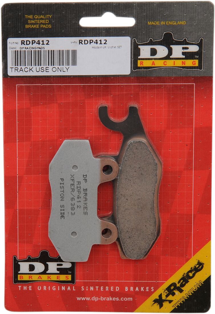 DP Brakes RDP X-Race Titanium Sintered Brake Pads RDP Racing Front Front Right Sintered Metal Copper Alloy Set of 2