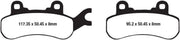 EBC Long-Life Sintered "R" Brake Pads for 2016-2024 CAN AM (BRP) FA-R Series Front Left Rear Left Sintered Metal Bronze Set of 2