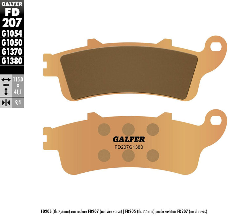 Galfer HH Sintered Brake Pads Street Sintered Metal Set #FD207G1380