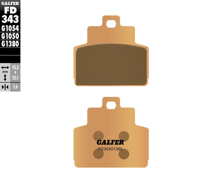 Galfer HH Sintered Brake Pads Street Sintered Metal Set #FD343G1380