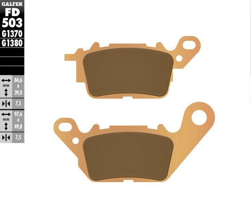 Galfer HH Sintered Brake Pads for 2015-2024 YAMAHA Street Sintered Metal Set
