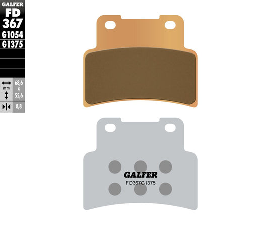 Galfer HH Sintered Brake Pads Street Front Sintered Metal Set #FD367G1375