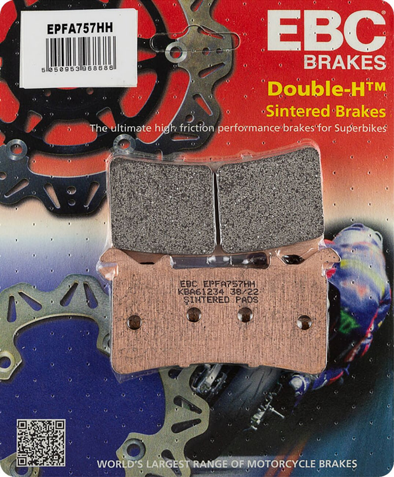 EBC EPFA Series Extreme Pro Sindered Brake Pads EPFA-HH Series Front Sintered Metal Set
