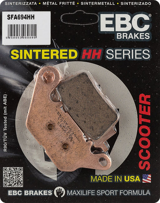 EBC SFA-HH Series Sindered Scooter Brake Pads for 2015-2024 YAMAHA Sintered Metal Set