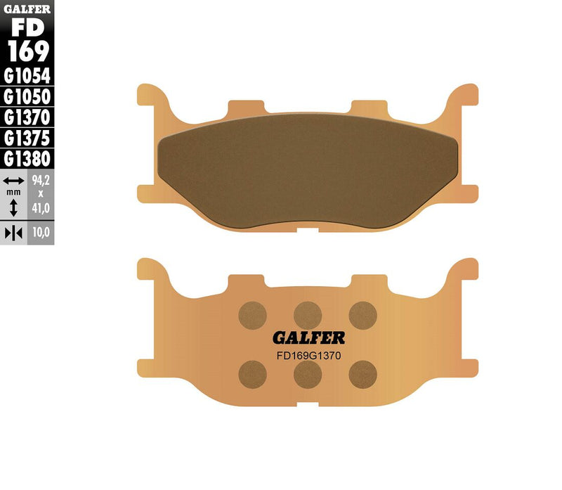 Galfer HH Sintered Brake Pads Multi-Purpose Street Front Rear Sintered Metal Set #FD169G1370