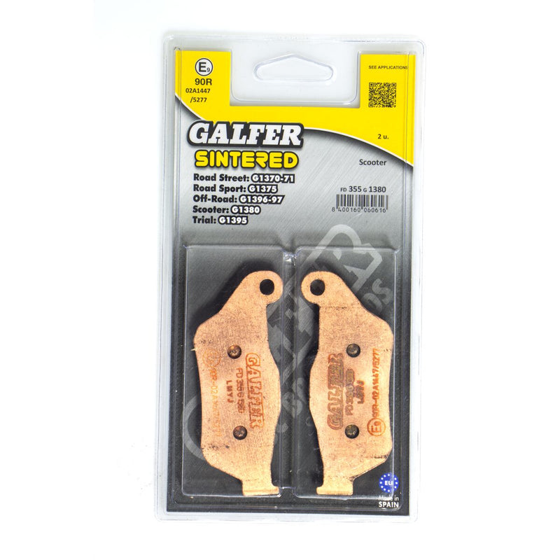 Galfer HH Sintered Brake Pads Street Front Rear Sintered Metal Set #FD355G1380