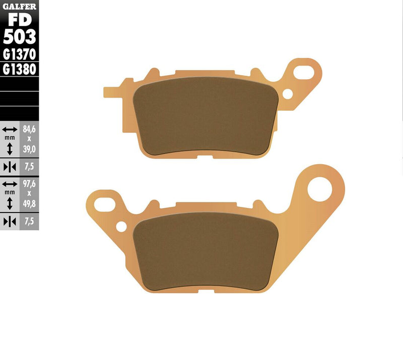 Galfer HH Sintered Brake Pads for 2015-2023 YAMAHA Street Front Rear Sintered Metal Set #FD503G1380