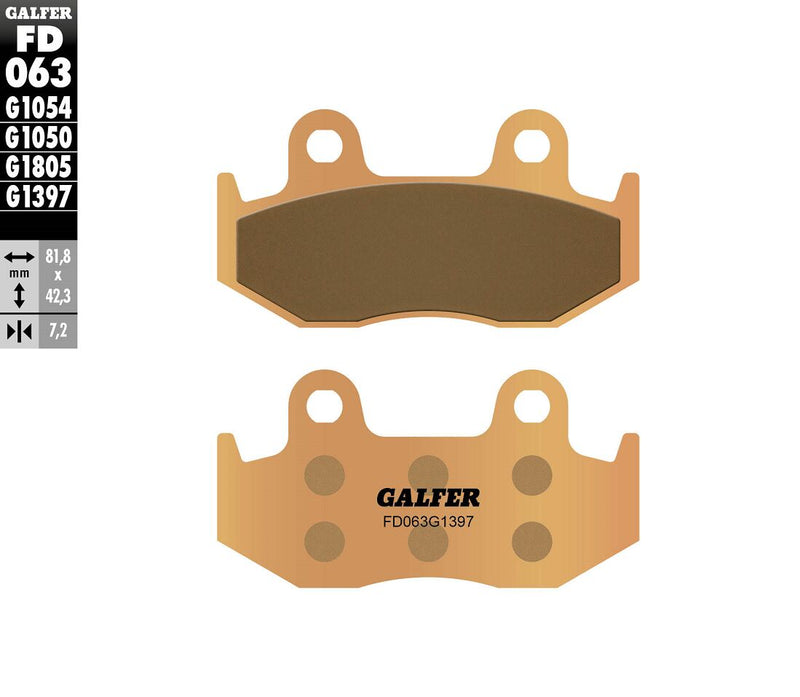 Galfer HH Sintered Brake Pads Off-Road Front Rear Sintered Metal Set #FD063G1397