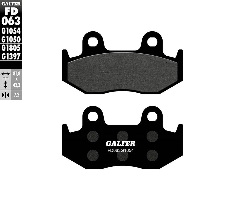 Galfer Semi-Metallic Brake Pads Multi-Purpose Street Front Rear Semi-Sintered Metal Set #FD063G1054