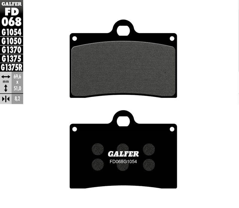 Galfer Semi-Metallic Brake Pads Multi-Purpose Street Front Rear Semi-Sintered Metal Set #FD068G1054