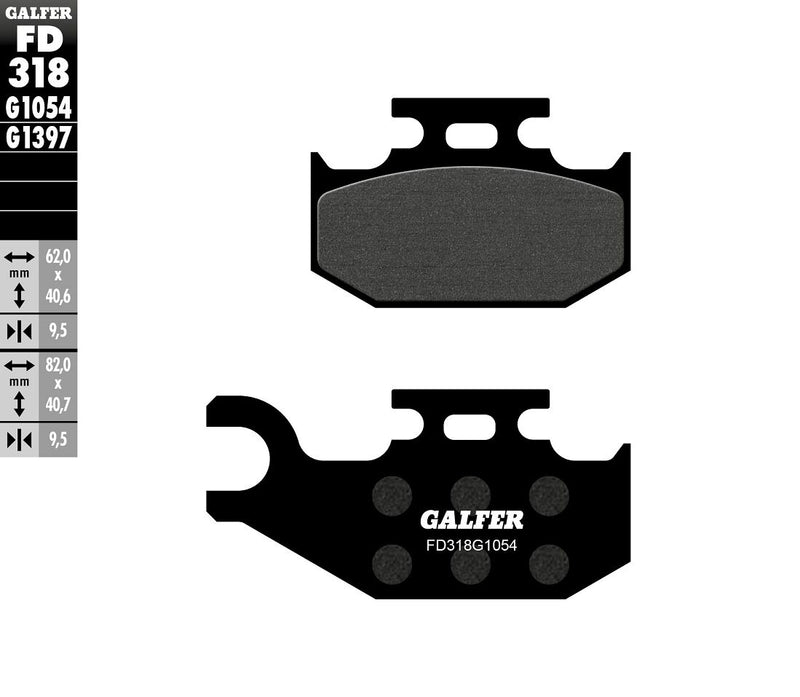 Galfer Semi-Metallic Brake Pads Off-Road Semi-Sintered Metal Set #FD318G1054