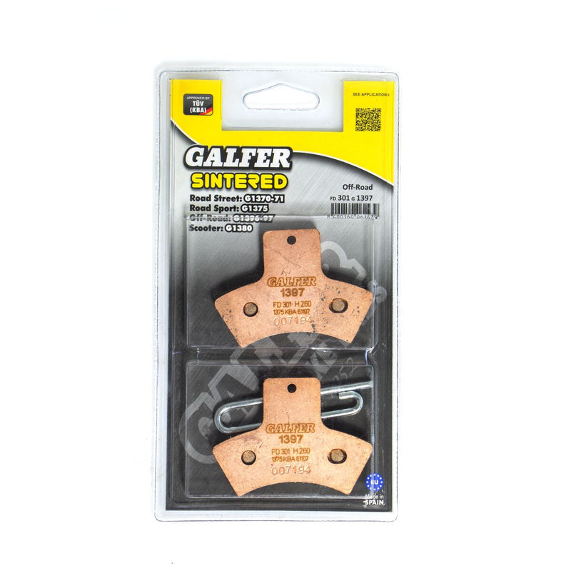 Galfer HH Sintered Brake Pads for 1989-1999 POLARIS Multi-Purpose Front Rear Sintered Metal Set #FD301G1397