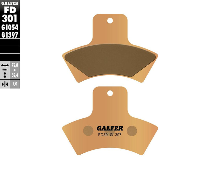 Galfer HH Sintered Brake Pads for 1989-1999 POLARIS Multi-Purpose Front Rear Sintered Metal Set #FD301G1397