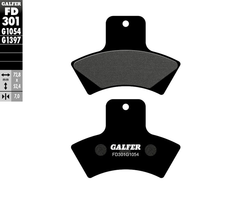 Galfer Semi-Metallic Brake Pads for 1989-1999 POLARIS Multi-Purpose Street Front Rear Semi-Sintered Metal Set #FD301G1054