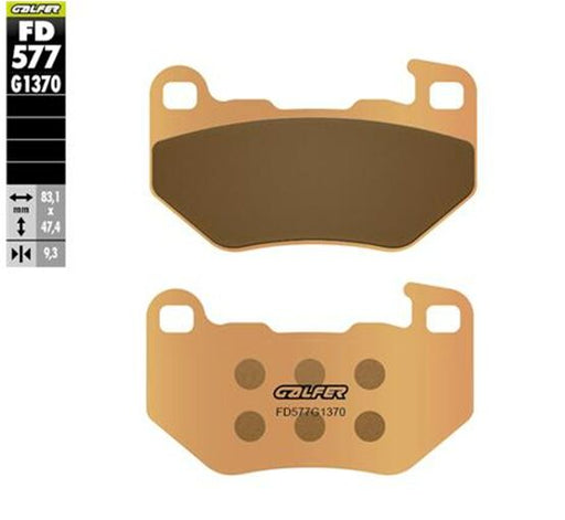 Galfer HH Sintered Brake Pads for 2011-2018, 2021-2023 Harley-Davidson Street Sintered Metal Pair #FD577G1370