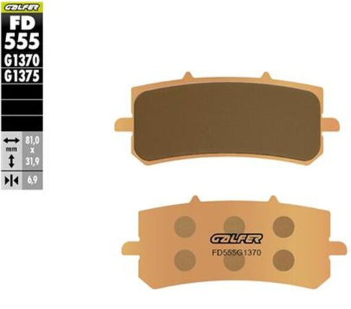 Galfer HH Sintered Brake Pads Street Front Sintered Metal Pair #FD555G1370