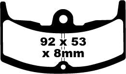EBC FA Series Organic Brake Pads for 1982-1984 HONDA CBX 550 F Street Front Organic Base Pair