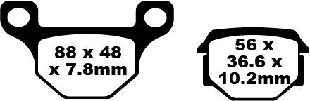 EBC FA Series Organic Brake Pads Multi-Purpose Street Front Rear Organic Base Pair