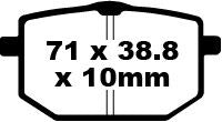 EBC FA Series Organic Brake Pads for 1985-1990 YAMAHA XT 600 Off-Road Front Organic Base Pair