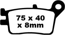 EBC FA Series Organic Brake Pads for 1989-1994 HONDA NX 250 Multi-Purpose Off-Road Rear Organic Base Pair