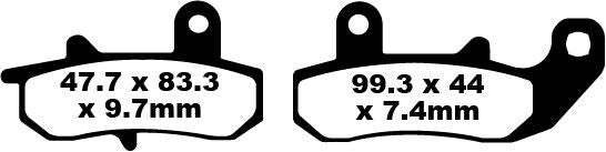 EBC FA Series Organic Brake Pads for 1989-1995 SUZUKI Multi-Purpose Off-Road Rear Organic Base Pair
