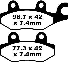 EBC TT Sport Carbon Fusion Brake Pads Multi-Purpose Off-Road Front Rear Pair