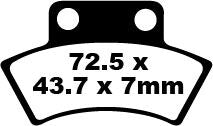 EBC TT Sport Carbon Fusion Brake Pads Multi-Purpose Off-Road Rear Pair