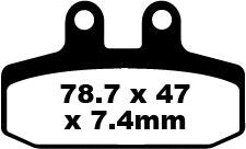EBC FA Series Organic Brake Pads Multi-Purpose Off-Road Front Rear Organic Base Pair