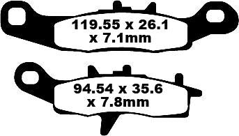 EBC TT Sport Carbon Fusion Brake Pads Off-Road Front Pair