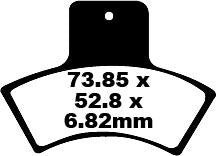 EBC TT Sport Carbon Fusion Brake Pads for 1998-2004 POLARIS Multi-Purpose Off-Road Rear Pair