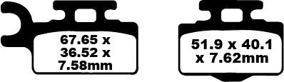 EBC TT Sport Carbon Fusion Brake Pads Off-Road Front Pair