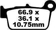 EBC TT Sport Carbon Fusion Brake Pads Off-Road Street Rear Pair