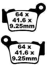 EBC TT Sport Carbon Fusion Brake Pads Multi-Purpose Off-Road Rear Pair