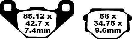 EBC FA Series Organic Brake Pads Multi-Purpose Off-Road Rear Organic Base Pair
