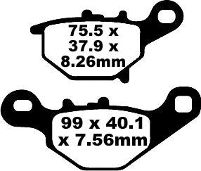 EBC TT Sport Carbon Fusion Brake Pads for 2005-2023 SUZUKI RM 85 Off-Road Rear Pair
