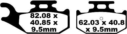 EBC TT Sport Carbon Fusion Brake Pads for 2004-2009 YAMAHA Off-Road Rear Pair