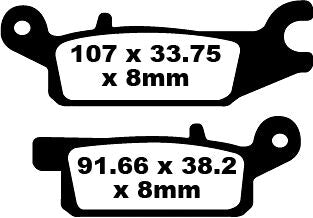 EBC TT Sport Carbon Fusion Brake Pads for 2007-2025 YAMAHA YFM Off-Road Front Pair