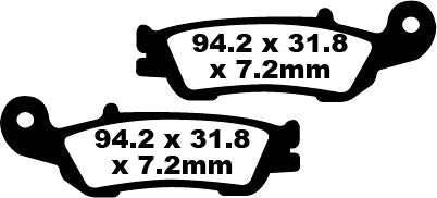 EBC TT Sport Carbon Fusion Brake Pads for 2007-2024 YAMAHA Off-Road Front Pair