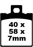 EBC SFA Series Organic Scooter Brake Pads Street Front Organic Base Pair